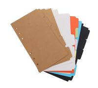 CONGARTENO 20Pcs Portable Tab Dividers with Colorful Kraft Black and White Paper for Ring Binders Professional Study Accessory for Indexing Organizing and Flagging Documents