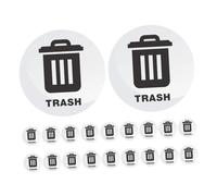 CONGARTENO 20pcs Recycling Bin Stickers Round Adhesive Trash Can Markers with Strong Adhesion for Home Office School Hotels Outdoor Use