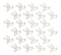 CONGARTENO 24Pcs Bee Shaped Metal Paper Clips Small Document Clips for Office School Organization Practical Non-deformable Gold and Rose Gold