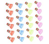 CONGARTENO 24pcs Colorful Badminton Shuttlecocks Large Head Balls for Indoor Outdoor Training Replacement Birdies for Childrens Active Play