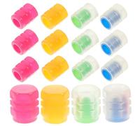 CONGARTENO 24pcs Fluorescent Glow Dark Tire Valve Caps for Cars Trucks Suvs Motorcycles Nighttime Noctilucous Air Stem Covers Fit Car Accessories