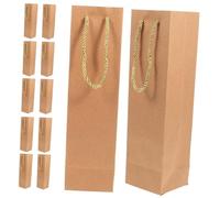 CONGARTENO 24pcs Reusable Wine Bottle Bags Wine Bags Wine Bags for Party Favors for Events Bottle Tote for Birthdays Kraft Paper Light Brown