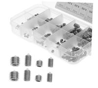 CONGARTENO 250pcs Stainless Steel Pointed Allen Screws Assortment Kit with Clear Storage Box Machine Screws for Home Office and Industrial Use Sturdy Threaded Fasteners for Appliances and