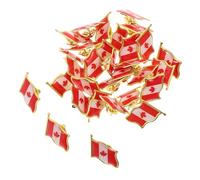 CONGARTENO 25pcs Canada Flag Brooch Metal Lapel Pins Butterfly Clutch, Maple Leaf Brooch for Clothes, Men’s and Women’s Suit Pins, National Flag Badge for Jackets and Shirts