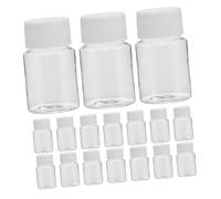 CONGARTENO 25pcs Plastic Sample Storage Bottles 80ml Caps for Small Liquid Containers and Medicine Sample Vials Portable Refillable Jars Suitable for Travel and Lab Use