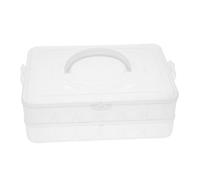 CONGARTENO 2layer Holder Lid Stackable Storage Tray for Eggs Portable Design Handle for Kitchen and Festive Occasions for Refrigerator