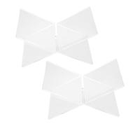 CONGARTENO 2Pcs Acrylic X-Shaped Book Stand Transparent Reading Rack Multi-Functional Recipe Holder for Kitchen Cooking Books Music Scores Document Organization