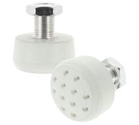 CONGARTENO 2pcs Adjustable Rubber Roller Skate Toe Stops for Double-row Quad Skates, Mint Green Honeycomb Brake Heads, Skating Accessories for Indoor and Outdoor Use