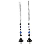 CONGARTENO 2pcs Black Mushroom Hanging Ornaments Car Decoration with Evil Eye Charm Cute Cartoon Style Rearview Mirror Pendants for Car Home Garden Christmas Party and Festive Accessories