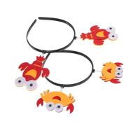 CONGARTENO 2pcs Cartoon Animal Headband Adorable Crab Lobster Hair Hoops for Creative Party Accessories for Festivals Birthday Hawaiian Themes