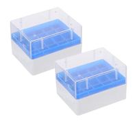 CONGARTENO 2pcs Cryotube Box Pp Plastic Freezer Organizer for Lab Sample Storage Microtube Storage Box for Vials Suitable for Laboratory Use