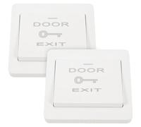 CONGARTENO 2pcs Door Exit Push Button Switch Panel with Self-reset Function, Wall Plate for Commercial Access Control, Compatible with Ring Doorbell Cover, Suitable for Security Systems