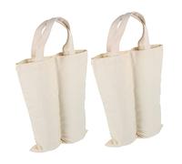 CONGARTENO 2pcs Double Bottle Bag for Red Wine Canvas Wine Bottle Storage Pouch Knitted Portable Pouch