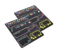 CONGARTENO 2pcs Double Sided First Day of School Sign Chalkboard Reusable Wood Blackboard Photo Prop for Preschool Kindergarten Elementary Back to School Memory Keeper