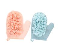 CONGARTENO 2pcs Dual Texture Exfoliating Wash Mitts for Adults Double Sided Deep Scrubbing Gloves with Soft and Rough Sides Dead Skin Remover Body Shower Scrubber for Independent Full Body