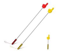 CONGARTENO 2pcs Extendable Teacher Finger Pointer with Soft Grip Handles Telescopic Teaching Stick for Classroom Presentations and Reading Guidance Red Yellow