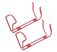CONGARTENO 2Pcs Fire Extinguisher Wall Mount Bracket for 2Kg Bottles Red Heavy Duty Fire Extinguisher Holder with Hook for Home Garage Boat and Commercial Use