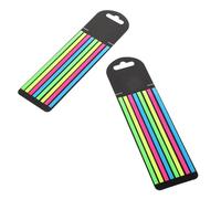 CONGARTENO 2Pcs Fluorescent Reading Strips Pet Sticky Sentence Markers Highlighter Tabs for Office School Home Removable Transparent Page Mark Supply Neon Bookmark Post Notes