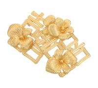 CONGARTENO 2PCS Gold Flower Brooch Pins with Happiness Character Lightweight Vintage Lapel Corsage for Wedding Banquet Multipurpose Floral Scarf Clips Elegant Bridegroom and Bridesmaid