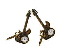 CONGARTENO 2pcs Guitar Keychain Watch Fashion Watch Page Boy Pocket Musical Pocket Keychain