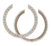 CONGARTENO 2pcs Guitar Sound Hole Rosette Decal Stickers Clover and Lattice Designs for Acoustic Classical Guitars Decorative Inlay Stickers for Soundhole Accessories