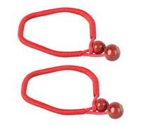 CONGARTENO 2PCS Handcrafted Red Rope Bracelets Woven Bangle with Ceramic Accents Elegant Friendship for Girlfriends and Couples Unique Birthday Decor