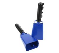 CONGARTENO 2pcs Handheld Cowbell Noise Makers Loud Cheering Bells for Football Games Sporting Events Percussion Instrument with Stick for Party Entertainment