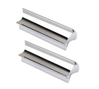 CONGARTENO 2pcs Hard-Chrome Plated Stainless Steel Guitar Slides Finger Slide Set for Guitar Players Professional Standard Accessories