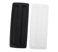 CONGARTENO 2pcs Heat Resistant Silicone Toaster Dust Cover Kitchen Appliance Protector Fit for Slice Bread Machines Durable Dust Shield for Sandwich Makers Black White