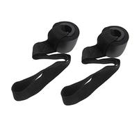 CONGARTENO 2pcs Heavy Duty Fitness Door Buckle Elastic Training Straps with Over Door Anchor PVC Webbing Resistance Bands for Home Workout and Strength Training Black