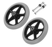 CONGARTENO 2Pcs Heavy-Duty Small Front Wheel Replacement for Wheelchairs Metal Plastic Swivel Caster Wheels Wear-Resistant Quiet for Disabled Medical Vehicles