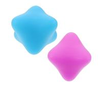 CONGARTENO 2pcs Hexagonal Silicone Finger Training Balls Hand Massage Acupoint Therapy Balls for Grip Strength Exercise and Rehabilitation Durable Natural Material Portable Stress Relief for