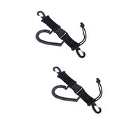 CONGARTENO 2pcs High Strength Safety Coiled Lanyard for Underwater Camera Elastic Rope Wire for Diving and Water Black