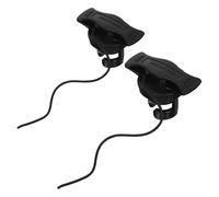 CONGARTENO 2pcs Inflatable Kayak Air Valve Caps with Double Seal Leak Protection and Locking String Stable Paddle Board and Dinghy Valve Replacement Accessories Black