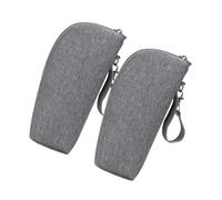 CONGARTENO 2pcs Insulated Bottle Bags Cooler Tote with Zipper Handle for Stroller Diaper Bag Lightweight Thermal Feeding Bottle Storage Pouches for Warm Cold Milk The Go