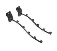 CONGARTENO 2pcs Iron Flute Holder Hooks Black Groove Board Hanging Racks for Displaying Flute in Interior Decor Space-saving Display Hangers