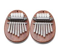 CONGARTENO 2pcs Key Solid Wood Thumb Piano Kalimba Portable Mini Musical Instrument with Stainless Steel Keys Compact Finger Piano for Beginners and Christmas gifts for for for for for for