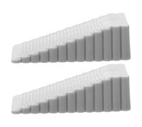 CONGARTENO 2Pcs Large Gray Silicone Door Stopper Wedges for Home Use Silent Mute Door Stops for Bedroom and Room Anti-Collision Windproof Holder