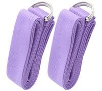 CONGARTENO 2pcs Light Purple Yoga Stretch Bands 183x3.8cm Resistance Exercise Loops for Pilates, Fitness Training, and Stretching