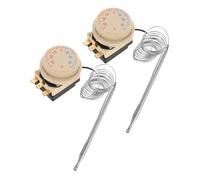 CONGARTENO 2pcs Mechanical Thermostat Replacement for Refrigerator Freezer with Adjustable Knob Temperature Control for Chest Freezer and Fridge Storage