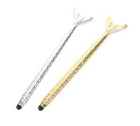 CONGARTENO 2Pcs Mermaid Shaped Stylus Pen for Touchscreens, Universal High Sensitivity Precision Pen for Tablets and Phones, Silver and Gold Tablet Drawing and Writing Accessories