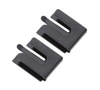 CONGARTENO 2pcs Metal Mic Holder Clips for Car Radio Accessories, Black Hand Microphone Hang up Hooks Compatible Ham Radio, Sturdy 3m Adhesive Mount for Vehicle Use