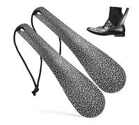CONGARTENO 2pcs Metal Shoehorn Shoe Shaper for Elderly Long Shoe Horn Lifter for Easy Wear Portable Comfortable