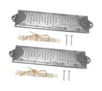 CONGARTENO 2pcs Mezuzah Plaque with Scroll for Front Door Jewish House Blessing Religious Alloy Craftsmanship Cultural Heritage Protective Home Decor