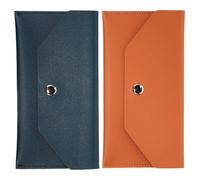 CONGARTENO 2pcs Mini Envelope Wallet Cash Budget Organizer Pu Leather Slim Money Pouch for Women Spring Festival Wedding Giving