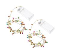 CONGARTENO 2pcs Mini House Decor Christmas Decoration Miniature Model Light Miniature Village Lights Dollhouse Lighting Kit for Dollhouse