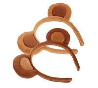 CONGARTENO 2pcs Monkey Ears Headbands Lightweight Cartoon Hair Accessories for Skincare Fun Cosplay Animal Costume Party Hair Hoop for Birthday Halloween Spa and Festive Celebrations