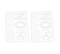 CONGARTENO 2pcs No Pets Allowed Signs Transparent Reusable Adhesive Animal Restriction Door Stickers for Restaurants Offices Shops Business Use