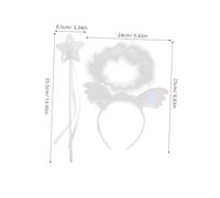 CONGARTENO 2pcs Party Decoration Set Party Costume Accessories Cosplay Hair Hoops Cosplay Costume Prop Fairy Princess Wand Wand Plastic White