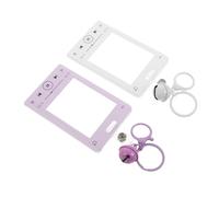 CONGARTENO 2pcs Photo Card Holder Keychain Clear Plastic Protective Badge Cover for Employee Id Student Cards Bus Pass with Creative Sliding Design and Durable Material